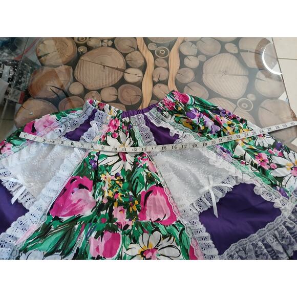 Vintage Pitchfork Brand Country Western Line Dancing Skirt and Top Set Purple S - Picture 10 of 12